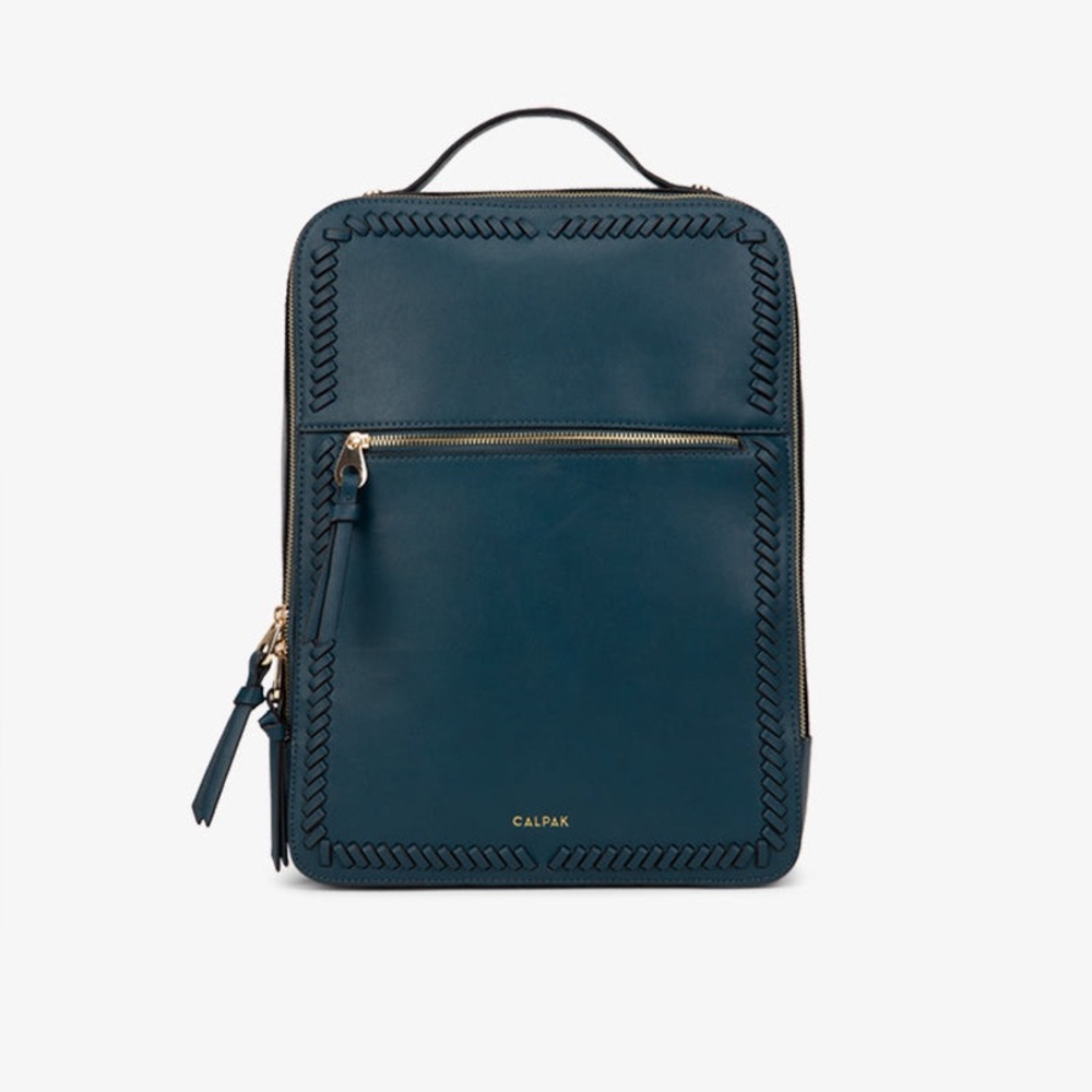 Calpak Navy Backpack with Gold Hardware